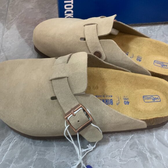 Brand New Birkenstock Boston – Taupe Suede - Picture 4 of 5